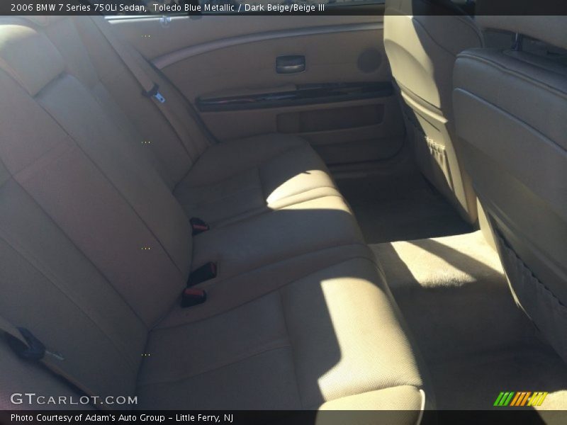 Toledo Blue Metallic / Dark Beige/Beige III 2006 BMW 7 Series 750Li Sedan