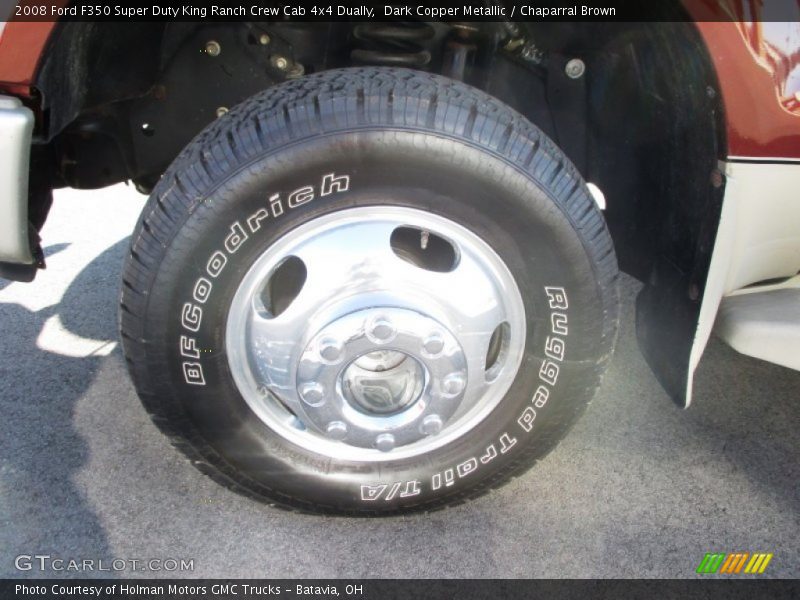 Dark Copper Metallic / Chaparral Brown 2008 Ford F350 Super Duty King Ranch Crew Cab 4x4 Dually