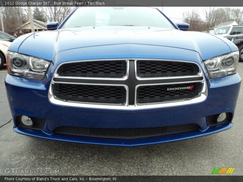 Blue Streak Pearl / Tan/Black 2012 Dodge Charger SXT
