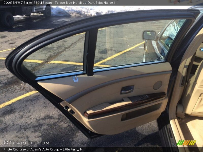 Toledo Blue Metallic / Dark Beige/Beige III 2006 BMW 7 Series 750Li Sedan