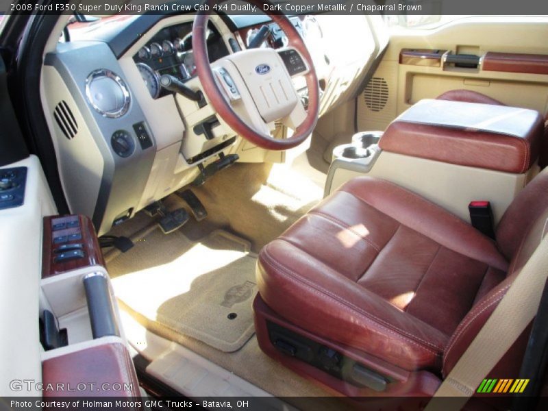 Dark Copper Metallic / Chaparral Brown 2008 Ford F350 Super Duty King Ranch Crew Cab 4x4 Dually