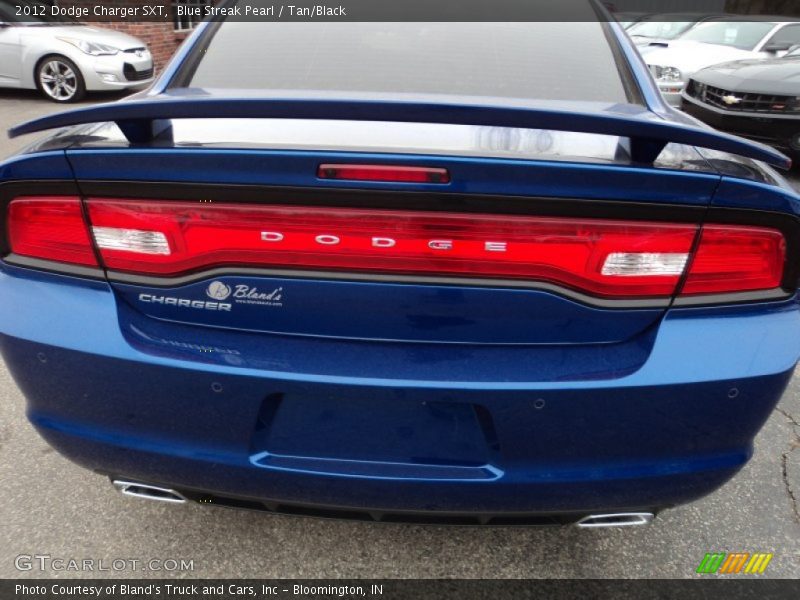 Blue Streak Pearl / Tan/Black 2012 Dodge Charger SXT