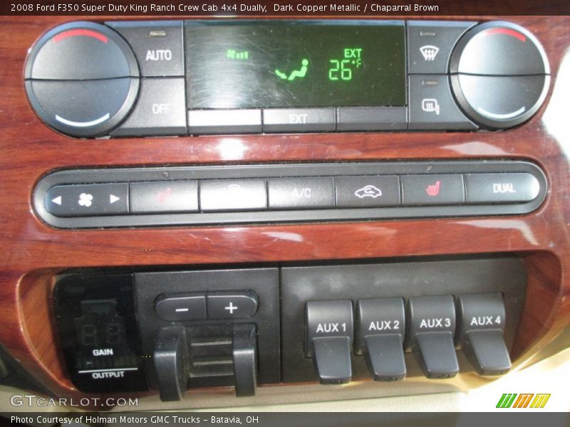 Dark Copper Metallic / Chaparral Brown 2008 Ford F350 Super Duty King Ranch Crew Cab 4x4 Dually