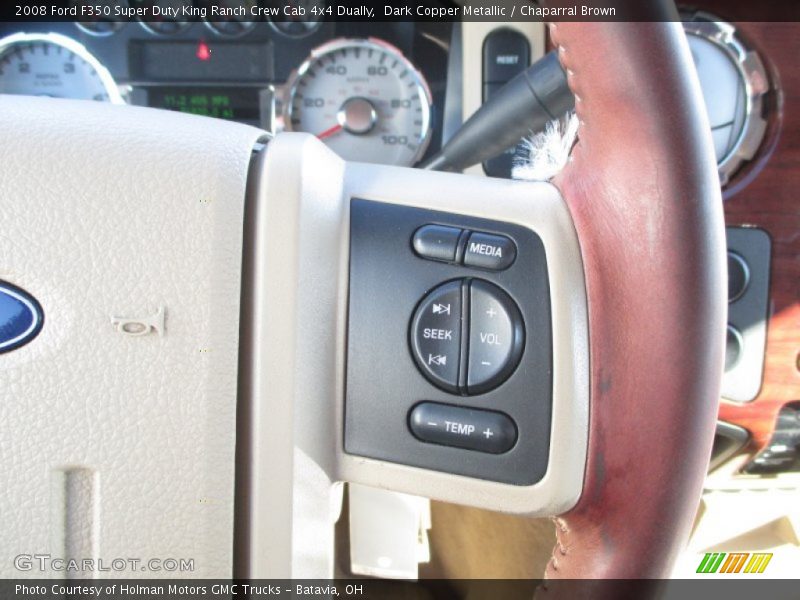 Dark Copper Metallic / Chaparral Brown 2008 Ford F350 Super Duty King Ranch Crew Cab 4x4 Dually