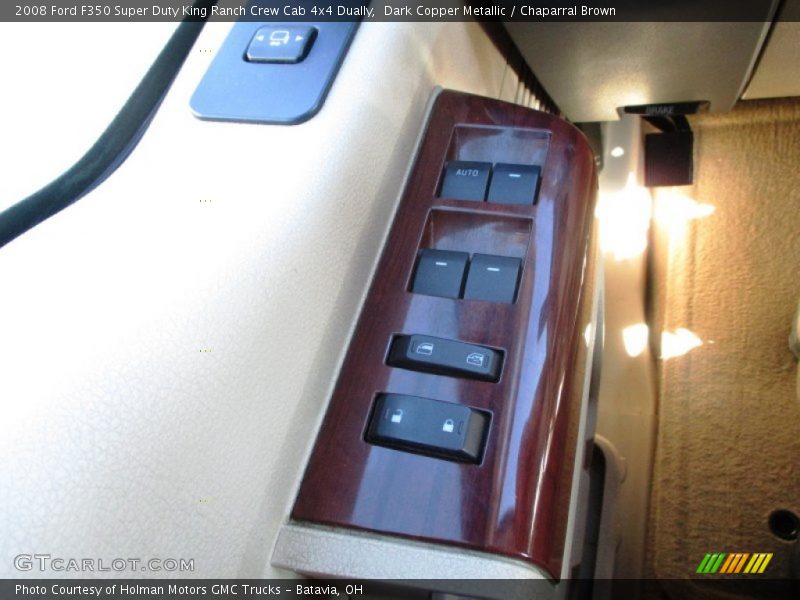 Dark Copper Metallic / Chaparral Brown 2008 Ford F350 Super Duty King Ranch Crew Cab 4x4 Dually