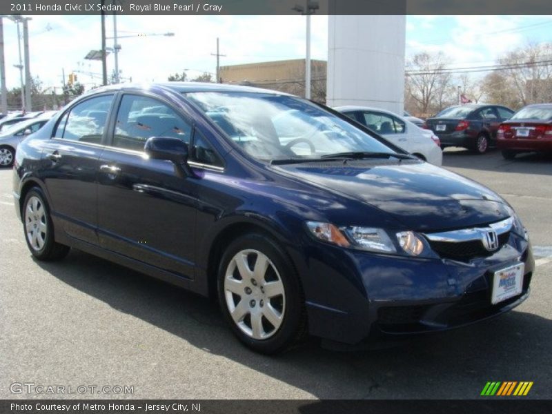 Royal Blue Pearl / Gray 2011 Honda Civic LX Sedan