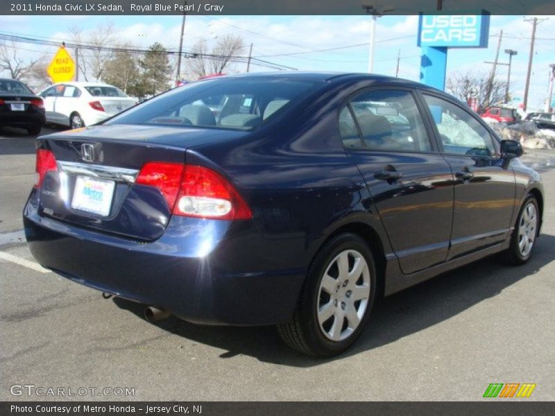 Royal Blue Pearl / Gray 2011 Honda Civic LX Sedan