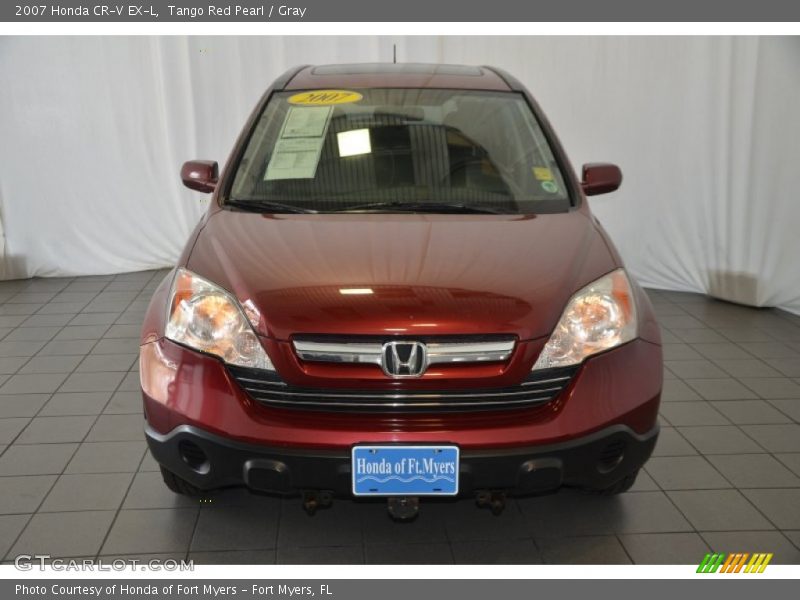 Tango Red Pearl / Gray 2007 Honda CR-V EX-L