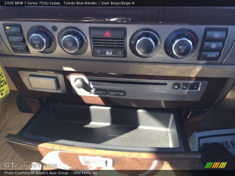 Toledo Blue Metallic / Dark Beige/Beige III 2006 BMW 7 Series 750Li Sedan