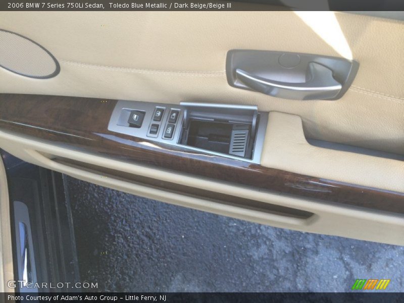 Toledo Blue Metallic / Dark Beige/Beige III 2006 BMW 7 Series 750Li Sedan