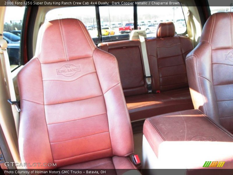 Dark Copper Metallic / Chaparral Brown 2008 Ford F350 Super Duty King Ranch Crew Cab 4x4 Dually