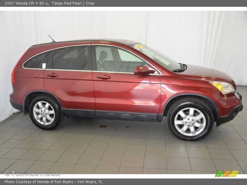 Tango Red Pearl / Gray 2007 Honda CR-V EX-L