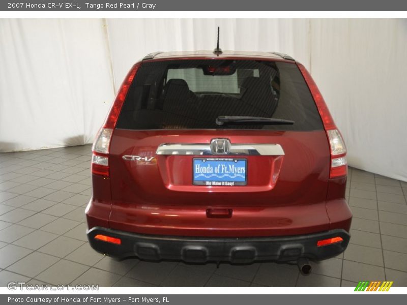 Tango Red Pearl / Gray 2007 Honda CR-V EX-L