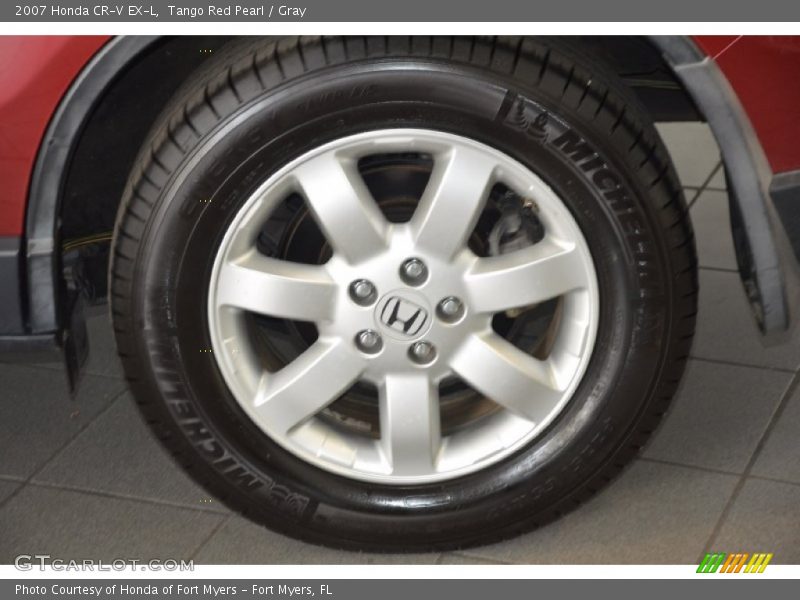 Tango Red Pearl / Gray 2007 Honda CR-V EX-L