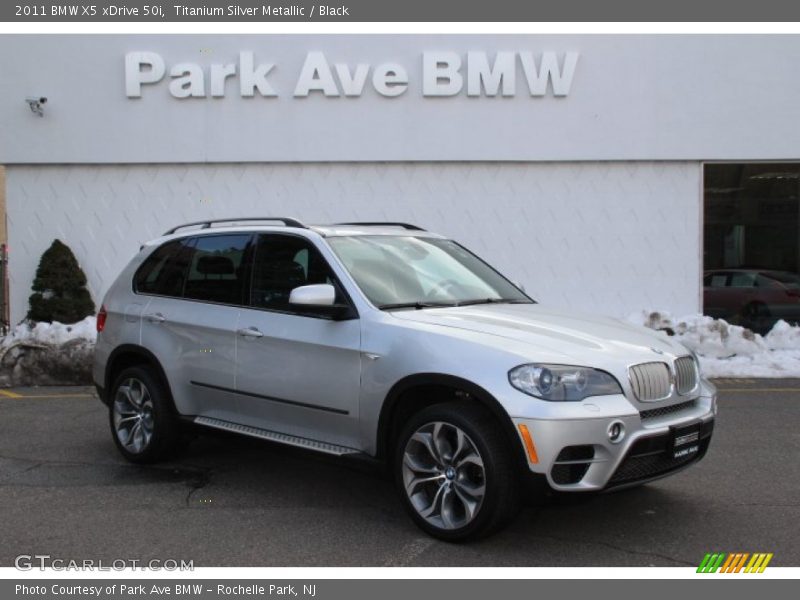 Titanium Silver Metallic / Black 2011 BMW X5 xDrive 50i