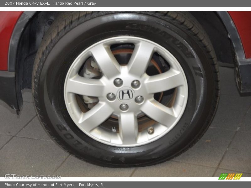 Tango Red Pearl / Gray 2007 Honda CR-V EX-L