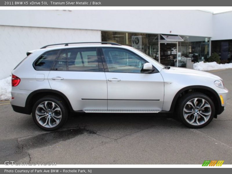 Titanium Silver Metallic / Black 2011 BMW X5 xDrive 50i