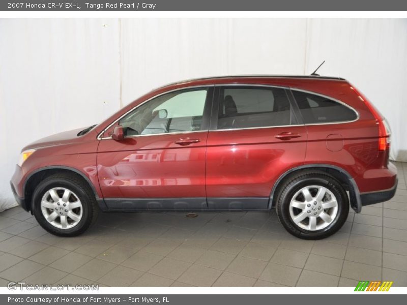Tango Red Pearl / Gray 2007 Honda CR-V EX-L