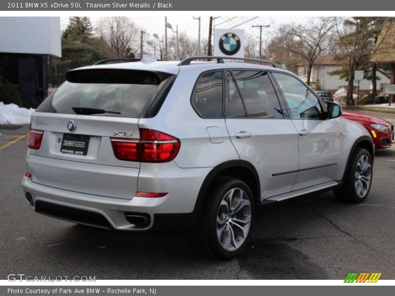 Titanium Silver Metallic / Black 2011 BMW X5 xDrive 50i