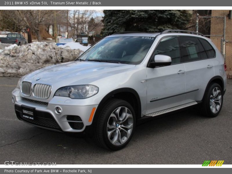 Titanium Silver Metallic / Black 2011 BMW X5 xDrive 50i