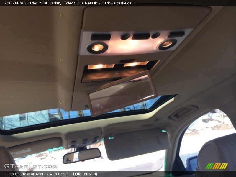 Toledo Blue Metallic / Dark Beige/Beige III 2006 BMW 7 Series 750Li Sedan