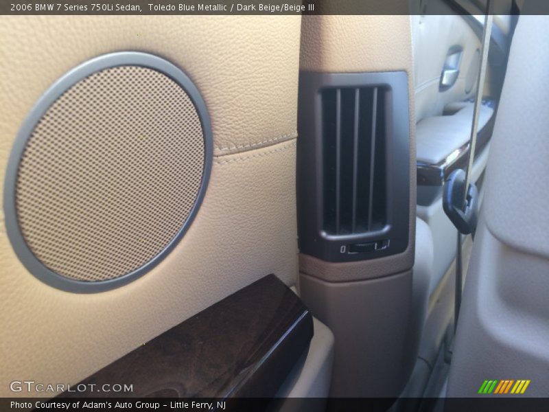 Toledo Blue Metallic / Dark Beige/Beige III 2006 BMW 7 Series 750Li Sedan