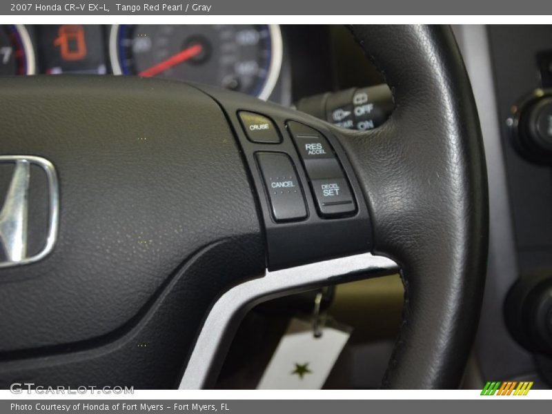 Tango Red Pearl / Gray 2007 Honda CR-V EX-L