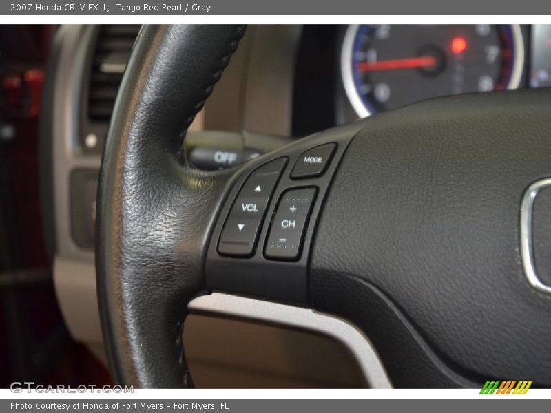 Tango Red Pearl / Gray 2007 Honda CR-V EX-L