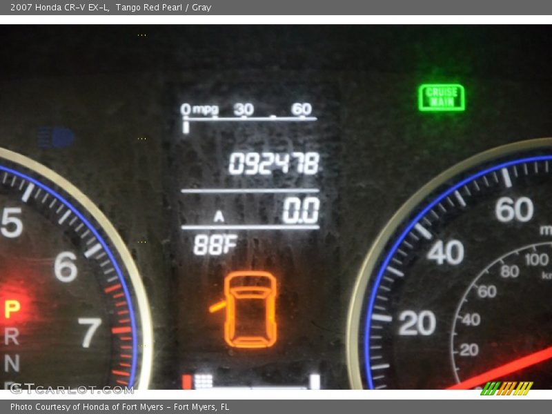 Tango Red Pearl / Gray 2007 Honda CR-V EX-L