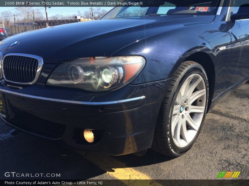 Toledo Blue Metallic / Dark Beige/Beige III 2006 BMW 7 Series 750Li Sedan