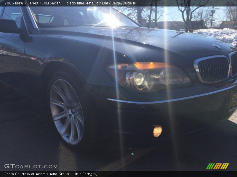 Toledo Blue Metallic / Dark Beige/Beige III 2006 BMW 7 Series 750Li Sedan