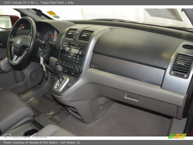 Tango Red Pearl / Gray 2007 Honda CR-V EX-L