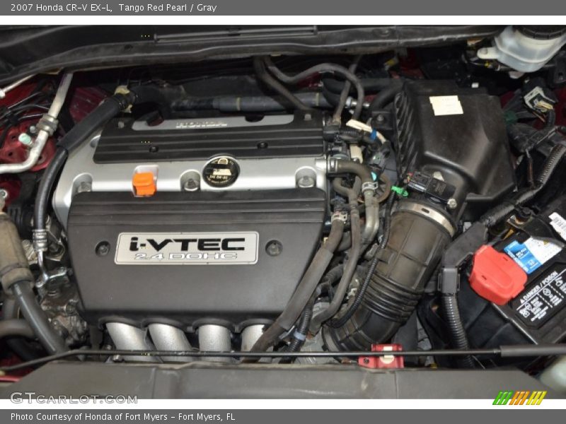 Tango Red Pearl / Gray 2007 Honda CR-V EX-L