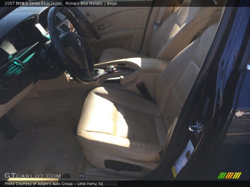 Monaco Blue Metallic / Beige 2007 BMW 5 Series 550i Sedan
