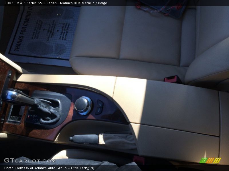 Monaco Blue Metallic / Beige 2007 BMW 5 Series 550i Sedan