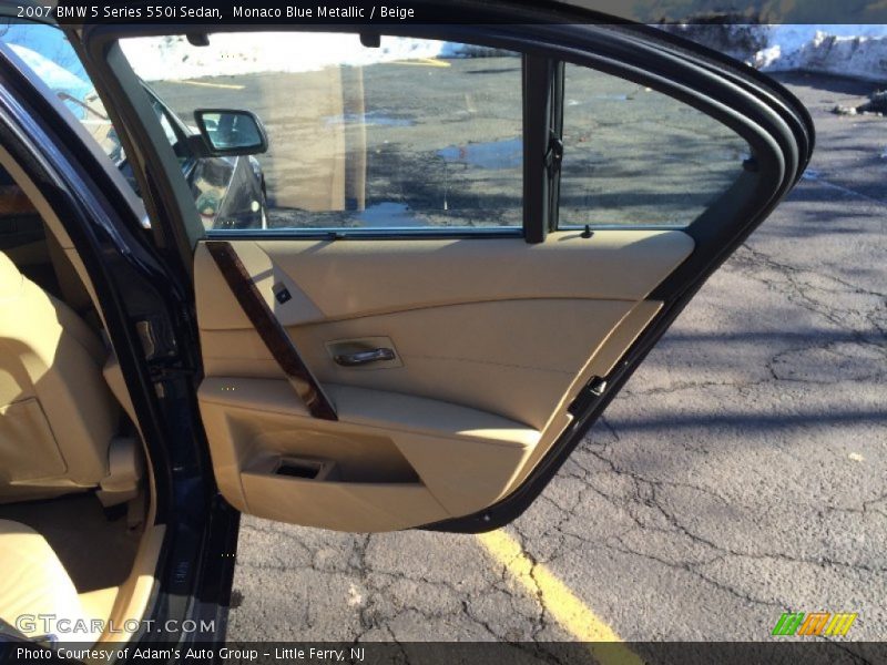 Monaco Blue Metallic / Beige 2007 BMW 5 Series 550i Sedan