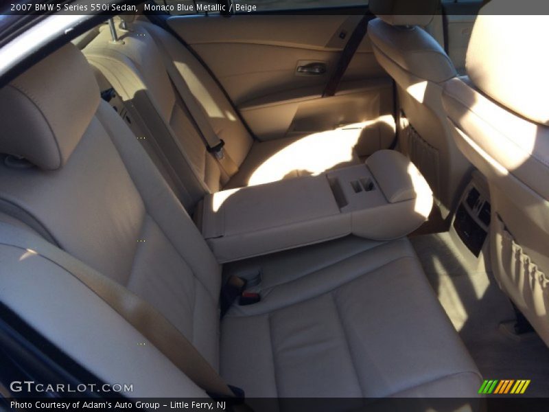 Monaco Blue Metallic / Beige 2007 BMW 5 Series 550i Sedan