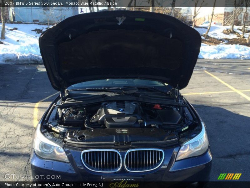 Monaco Blue Metallic / Beige 2007 BMW 5 Series 550i Sedan