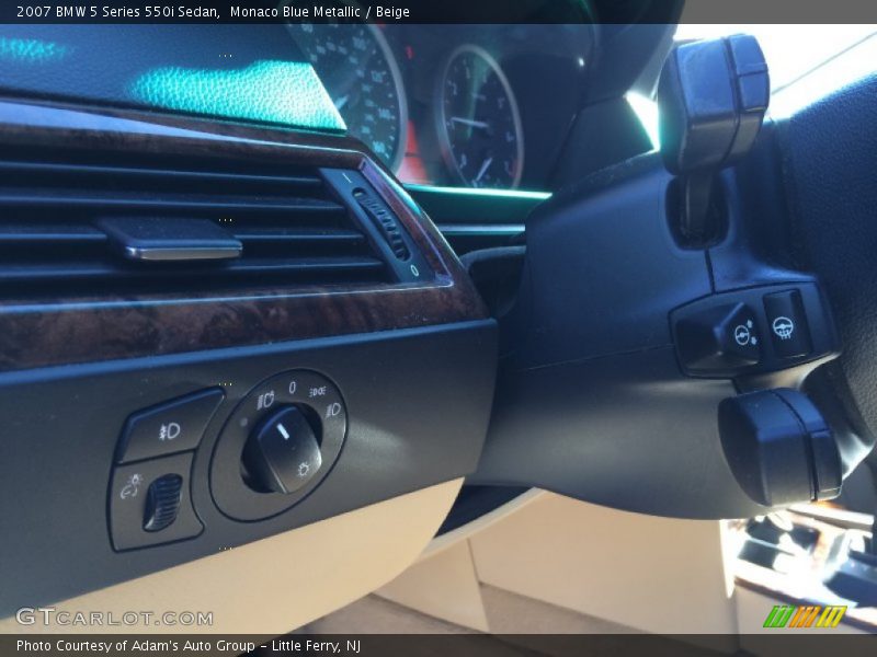 Monaco Blue Metallic / Beige 2007 BMW 5 Series 550i Sedan