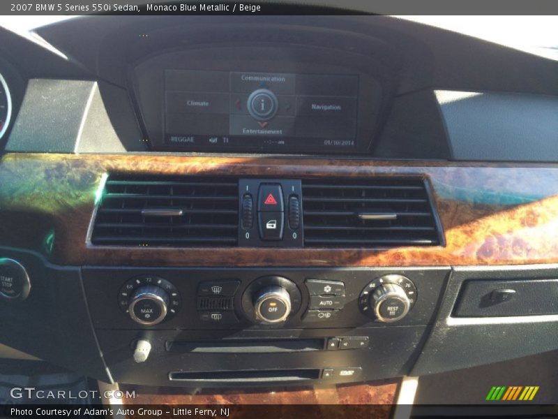 Monaco Blue Metallic / Beige 2007 BMW 5 Series 550i Sedan