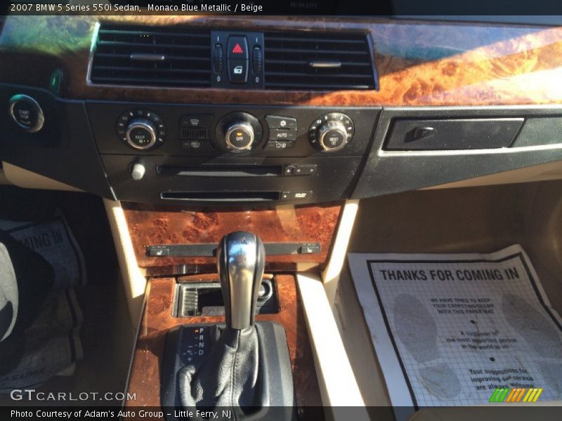 Monaco Blue Metallic / Beige 2007 BMW 5 Series 550i Sedan