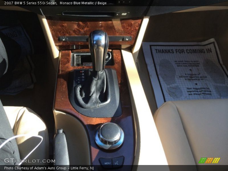 Monaco Blue Metallic / Beige 2007 BMW 5 Series 550i Sedan