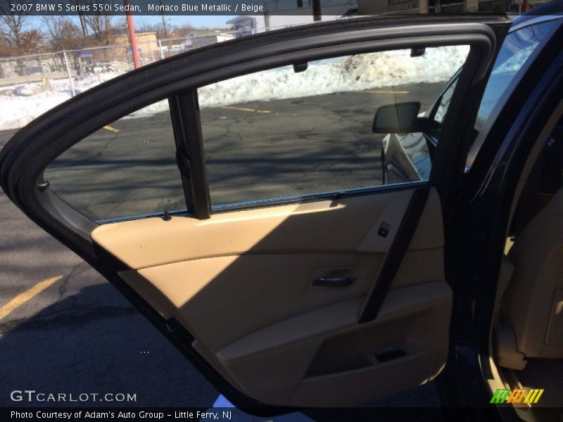 Monaco Blue Metallic / Beige 2007 BMW 5 Series 550i Sedan