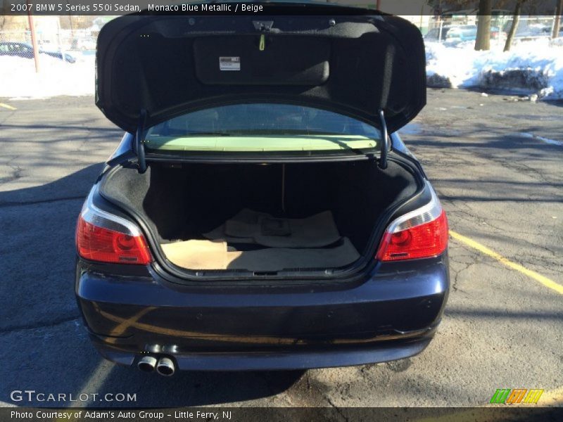 Monaco Blue Metallic / Beige 2007 BMW 5 Series 550i Sedan