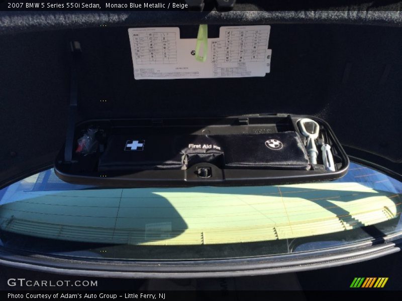 Monaco Blue Metallic / Beige 2007 BMW 5 Series 550i Sedan
