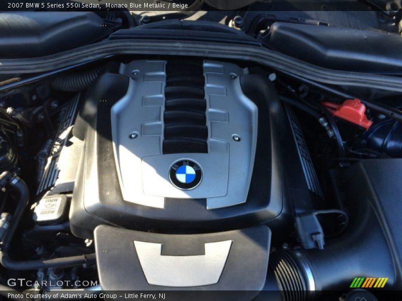 Monaco Blue Metallic / Beige 2007 BMW 5 Series 550i Sedan