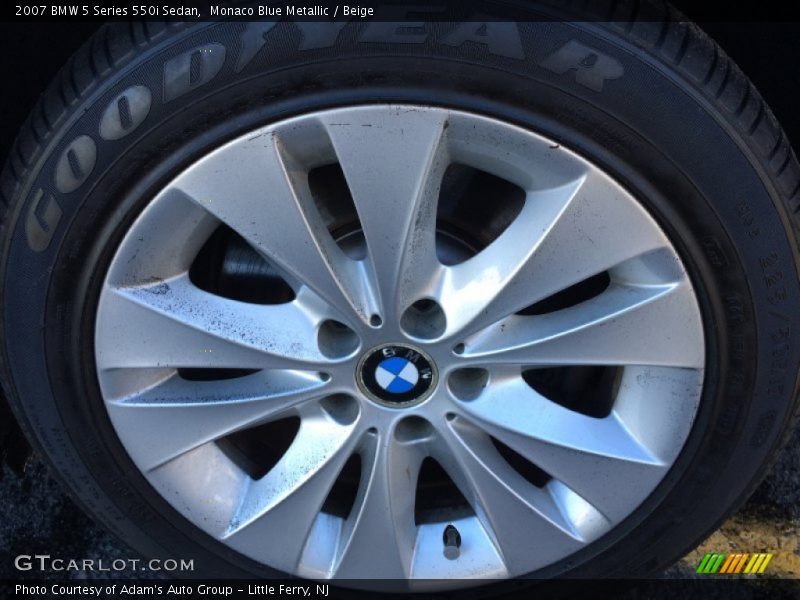 Monaco Blue Metallic / Beige 2007 BMW 5 Series 550i Sedan