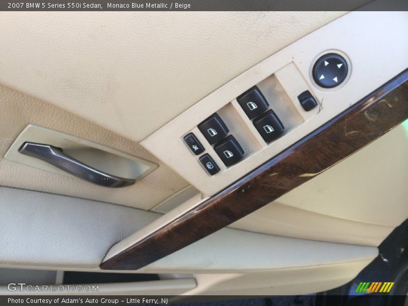 Monaco Blue Metallic / Beige 2007 BMW 5 Series 550i Sedan