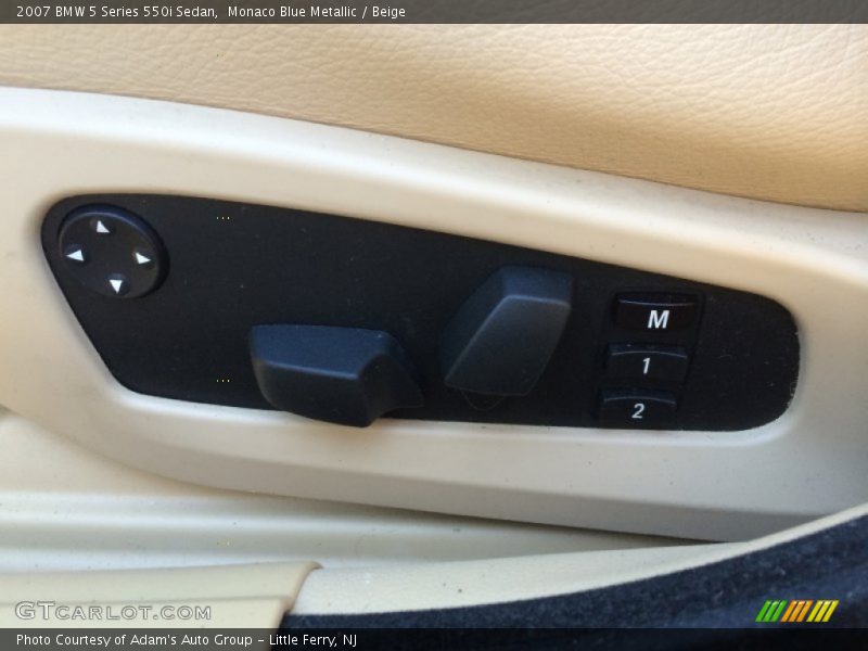 Monaco Blue Metallic / Beige 2007 BMW 5 Series 550i Sedan