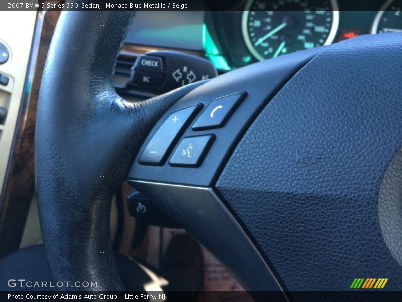 Monaco Blue Metallic / Beige 2007 BMW 5 Series 550i Sedan